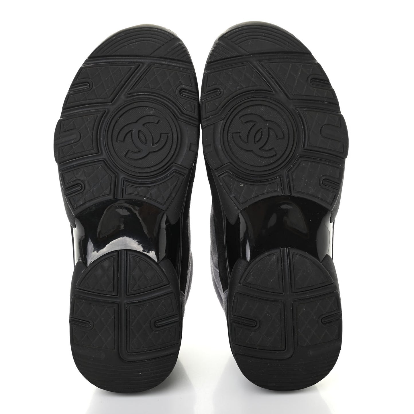 Suede Calfskin CC Sneakers 35.5 Black
