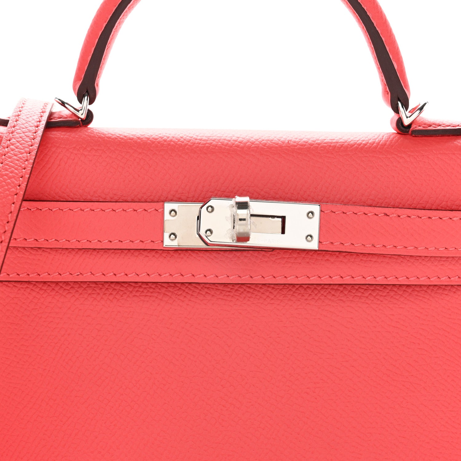 Hermes Epsom Verso Mini Kelly Sellier 20 Rose Jaipur Rouge Vif 21 of 31