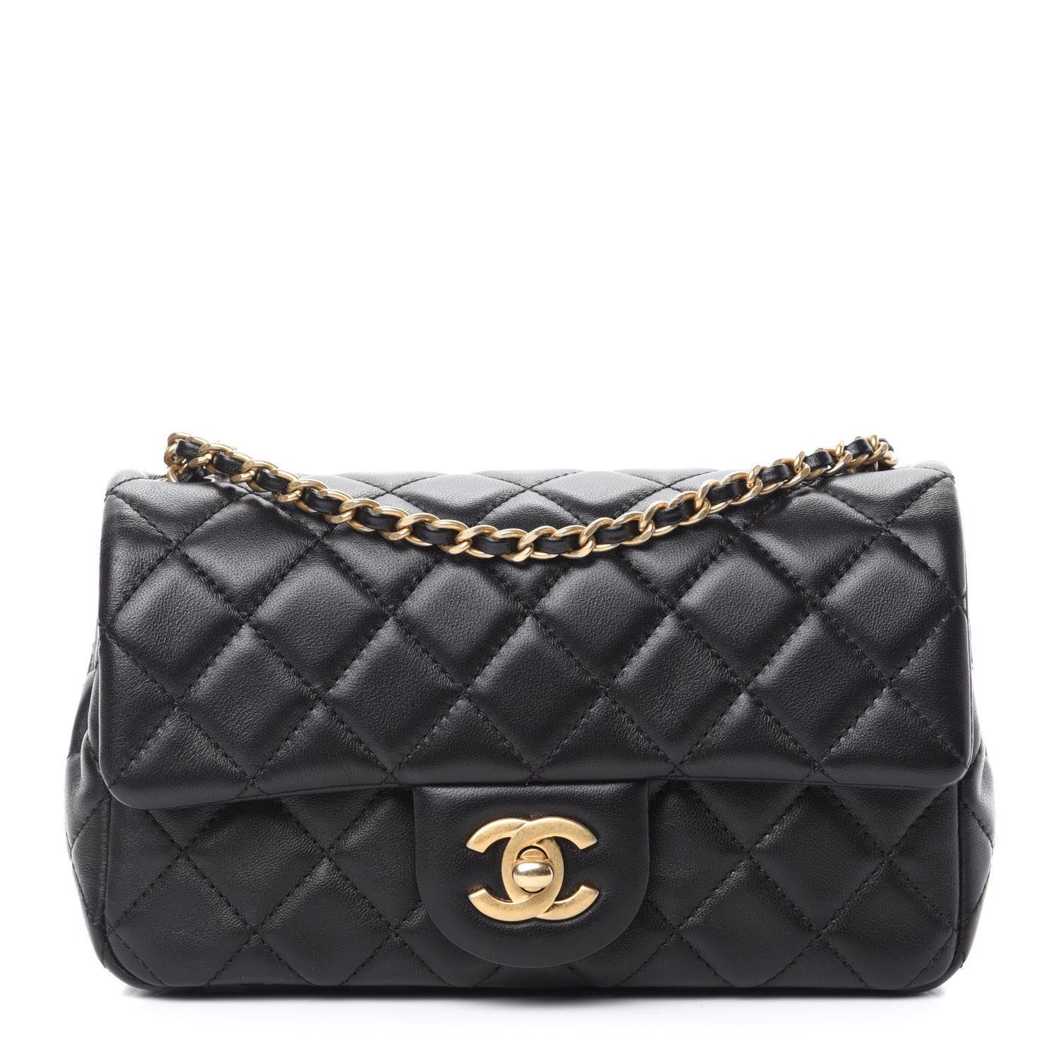 Chanel Lambskin Quilted Mini Rectangular Pearl Crush Flap Black 1 of 10