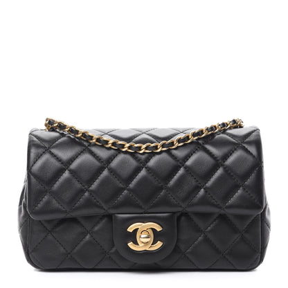 Chanel Lambskin Quilted Mini Rectangular Pearl Crush Flap Black 1 of 10