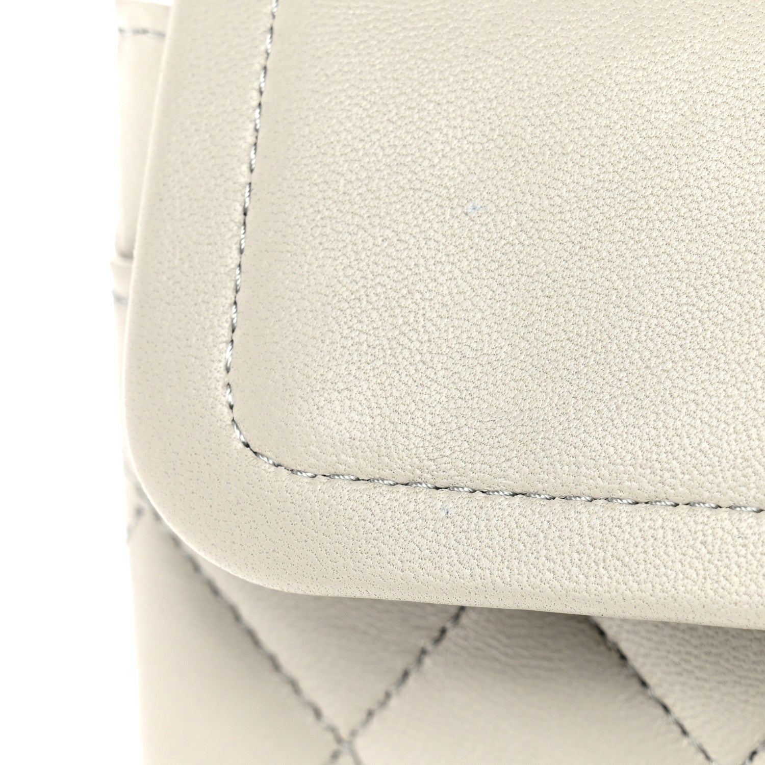 Chanel Lambskin Quilted Small Double Flap Grey 11 of 11
