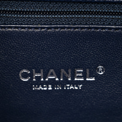Chanel Caviar Lizard Quilted Medium Coco Handle Flap Navy 5 of 9