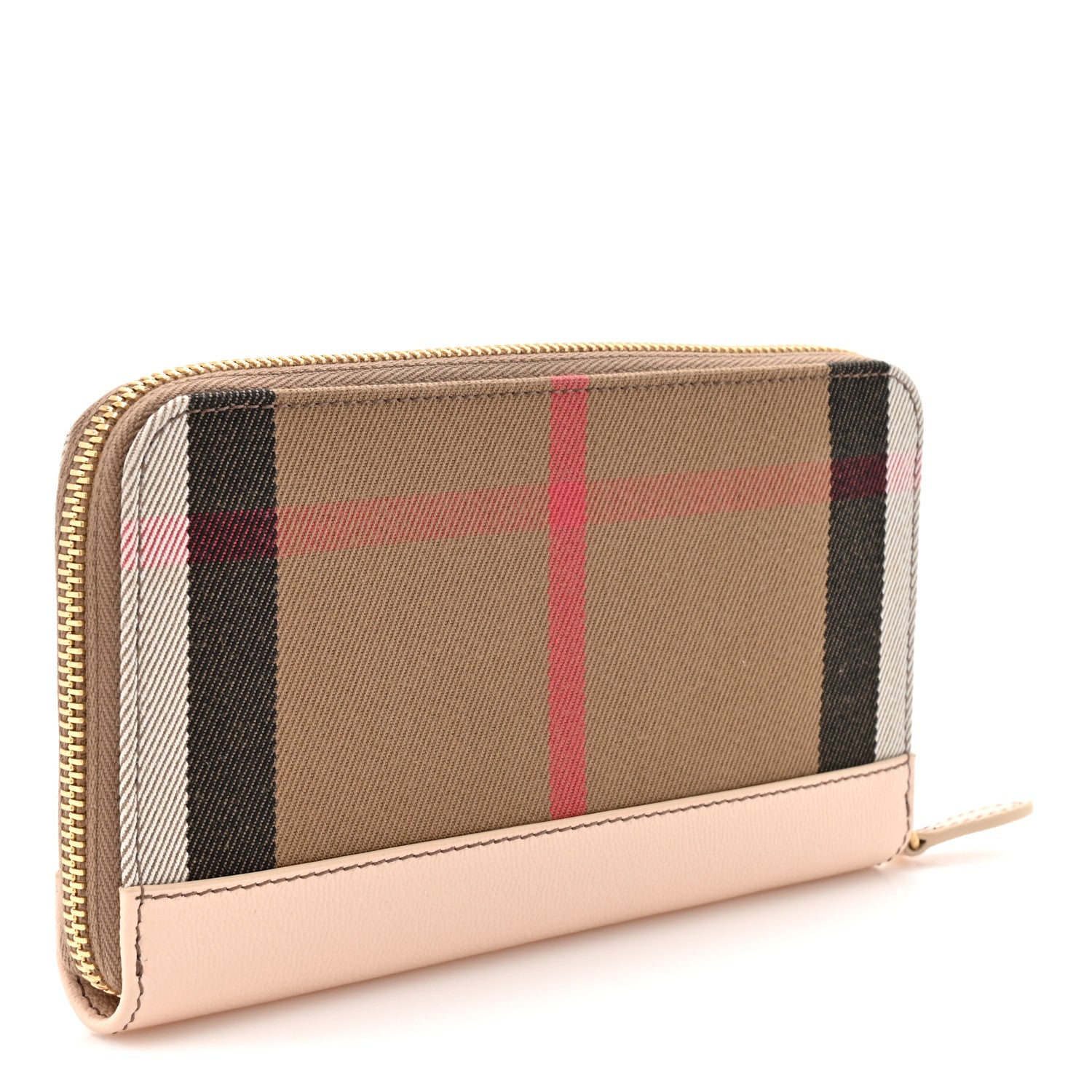 Burberry House Check Large Ziggy Zip Around Wallet Pale Cameo 3 of 8