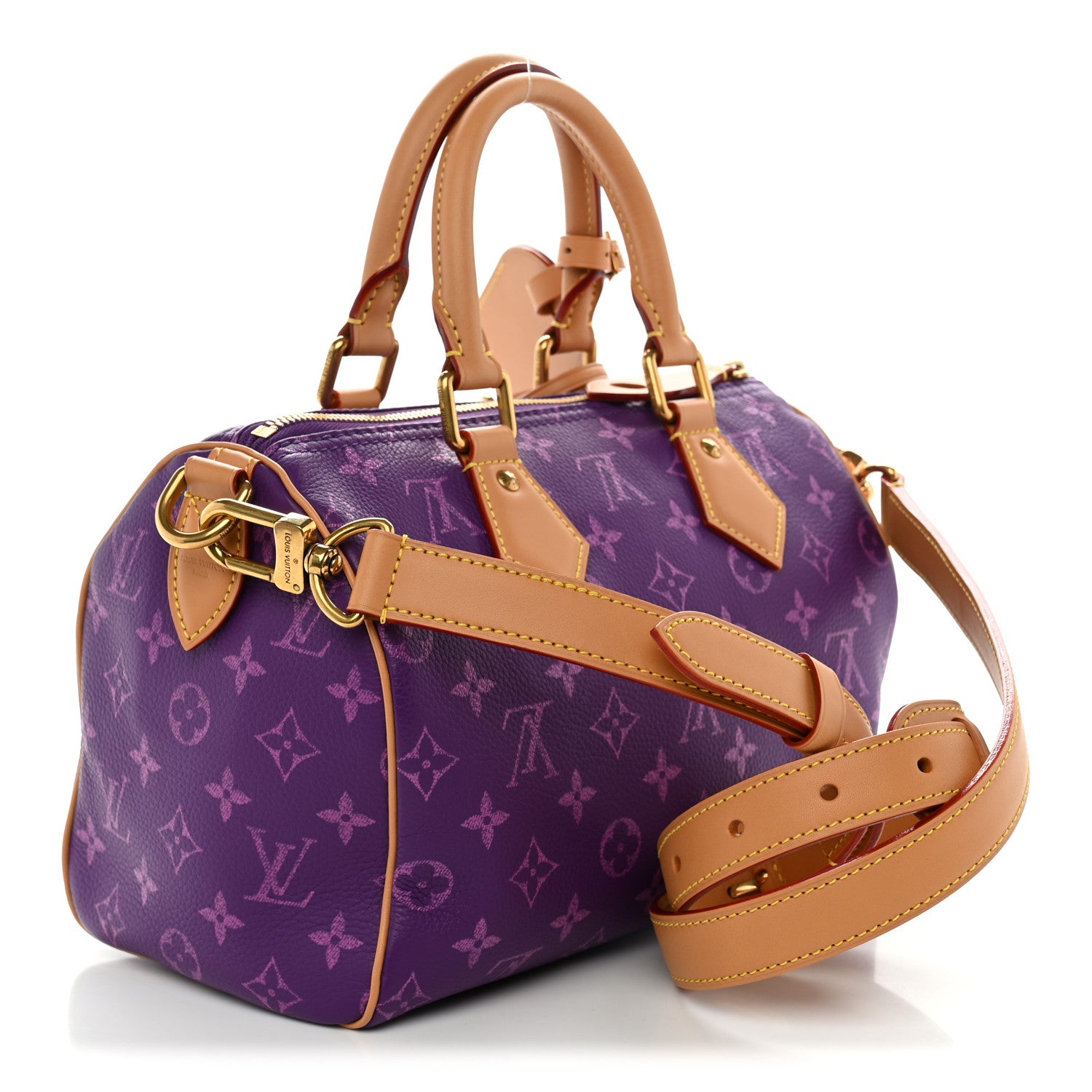 Louis Vuitton Calfskin Monogram Speedy P9 Bandouliere 25 Lotus Purple 5 of 12