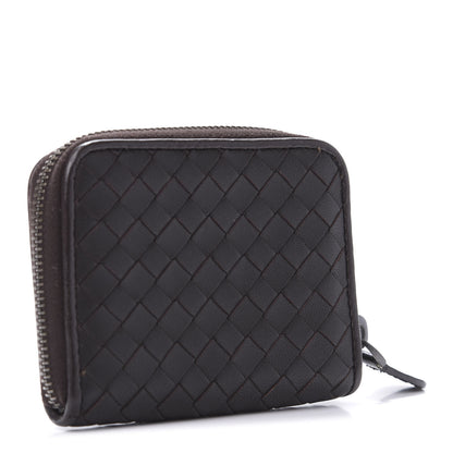 Bottega Veneta Nappa Intrecciato Zip Around Coin Purse Ebano 3 of 9