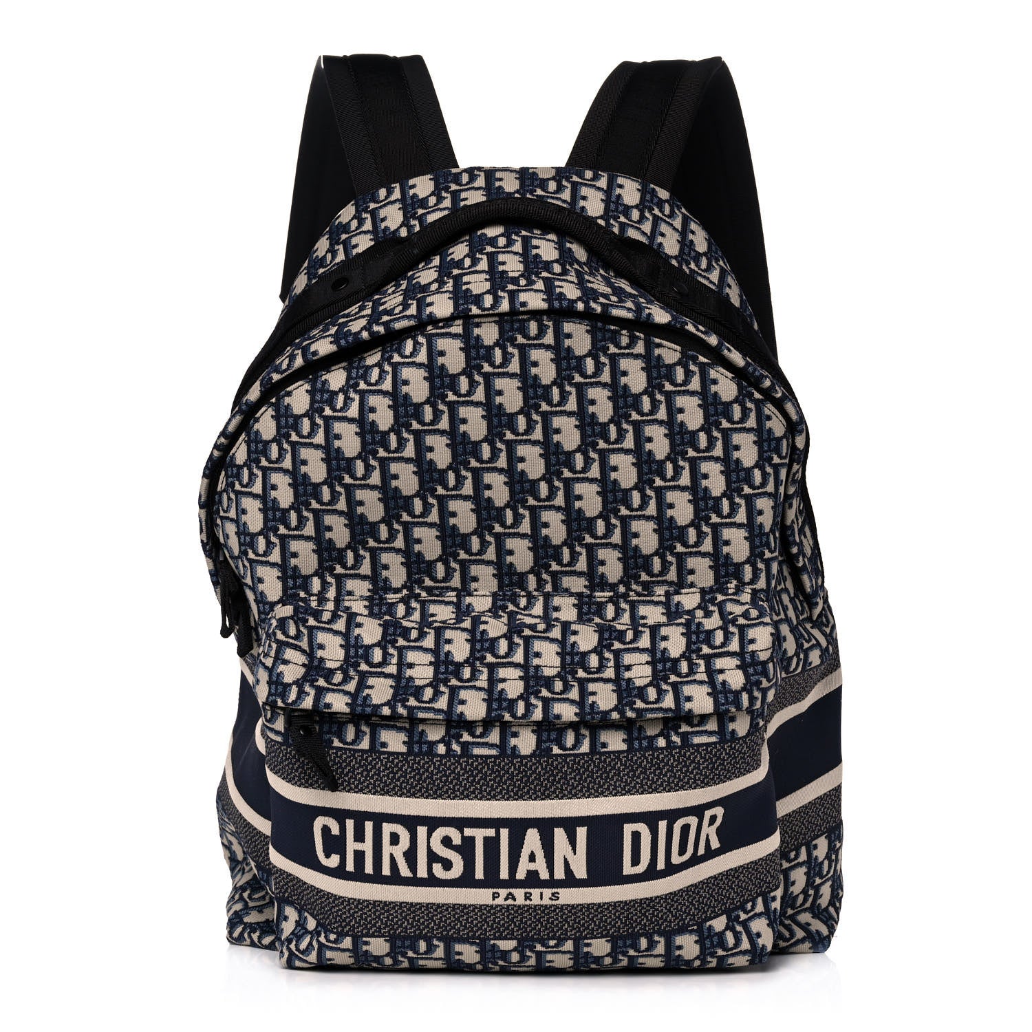 Christian Dior Oblique Diortravel Backpack Blue 1 of 9