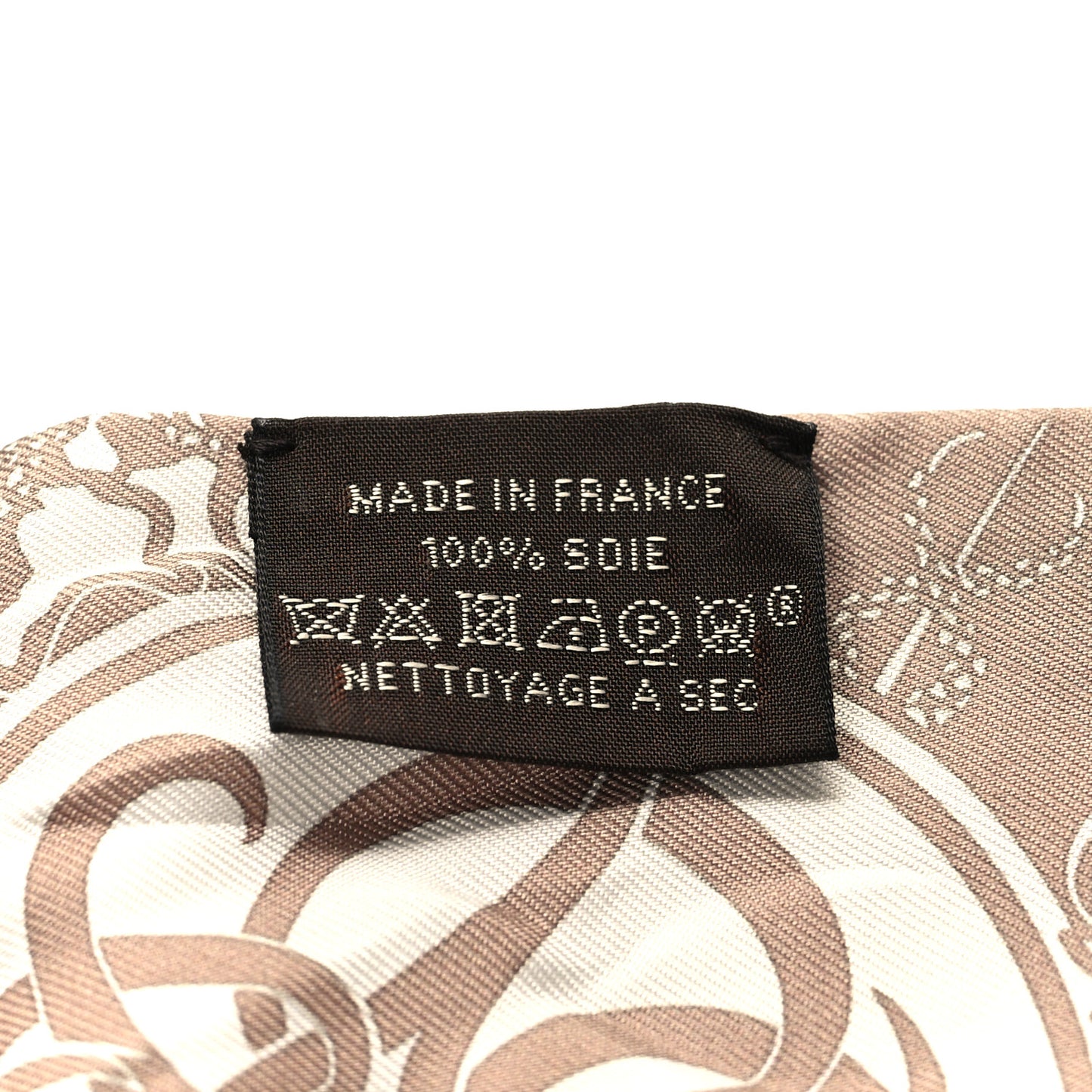 Silk Ex-Libris Twilly Beige White Caramel