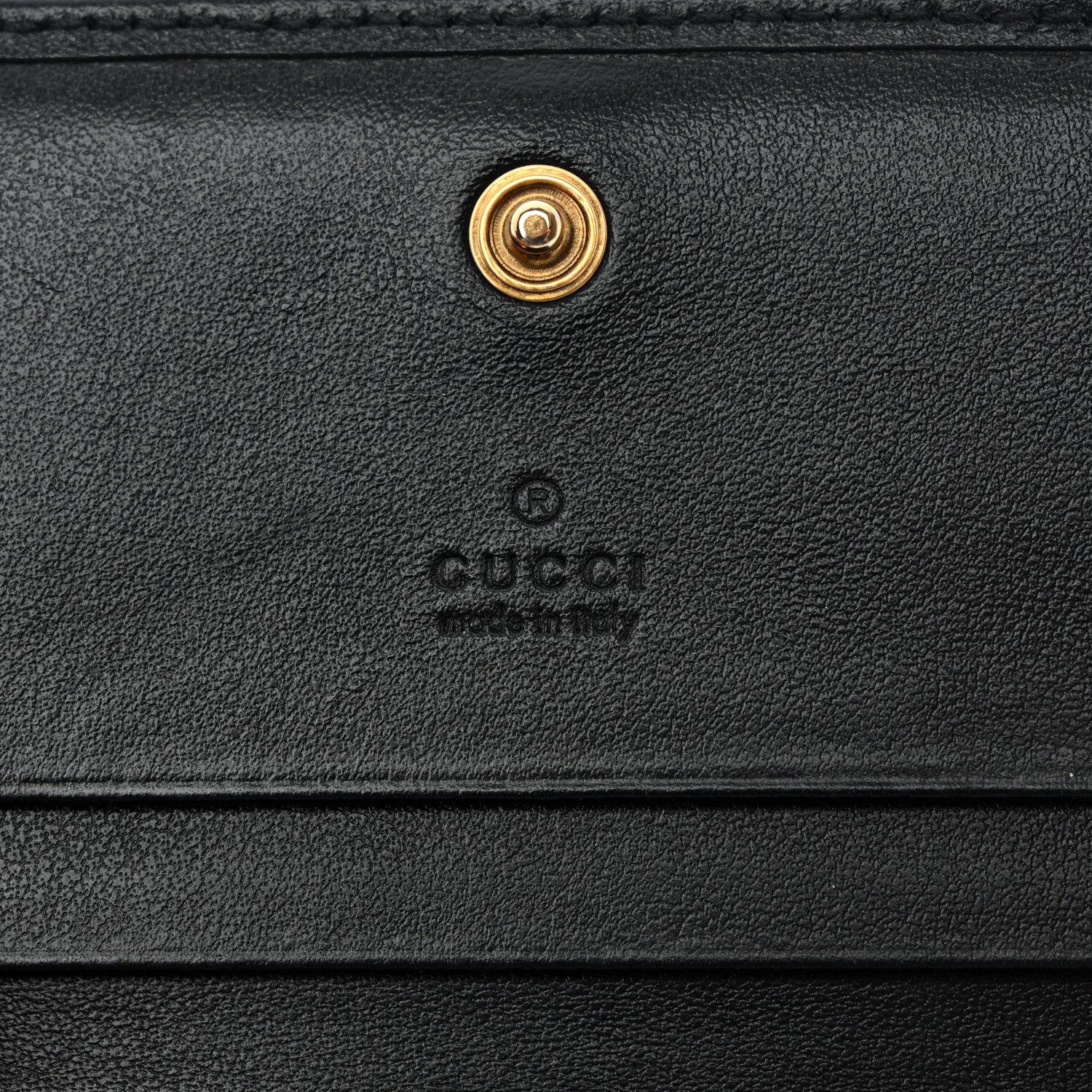 Gucci Calfskin Matelasse GG Marmont Card Case Wallet Black 7 of 12