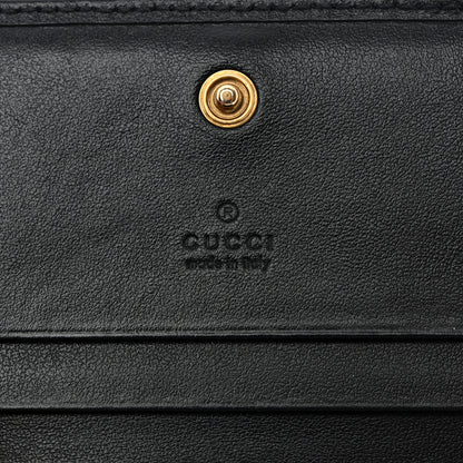 Gucci Calfskin Matelasse GG Marmont Card Case Wallet Black 7 of 12