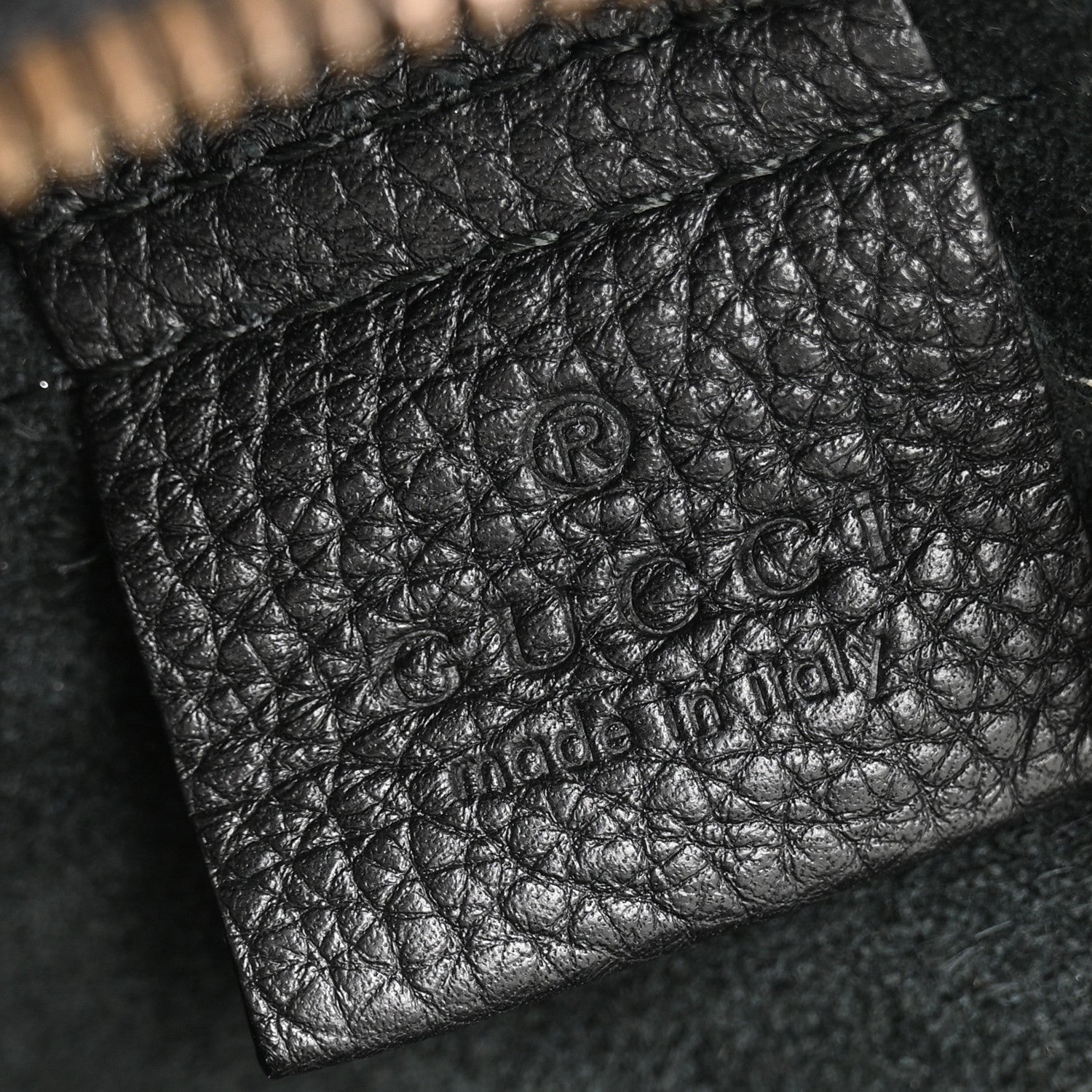 Gucci Pebbled Calfskin Large Logo Portfolio Clutch Black 12 of 16