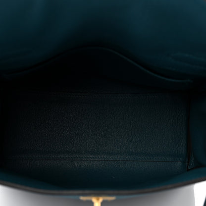Hermes Taurillon Clemence Kelly Ado Backpack Vert Bosphore 5 of 8