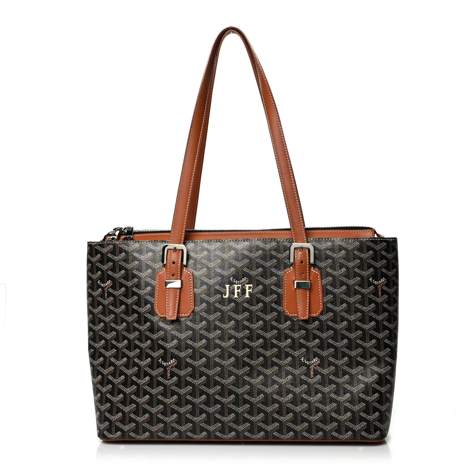 Goyard Goyardine Sac Marie Galante MM Black Gold 1 of 12