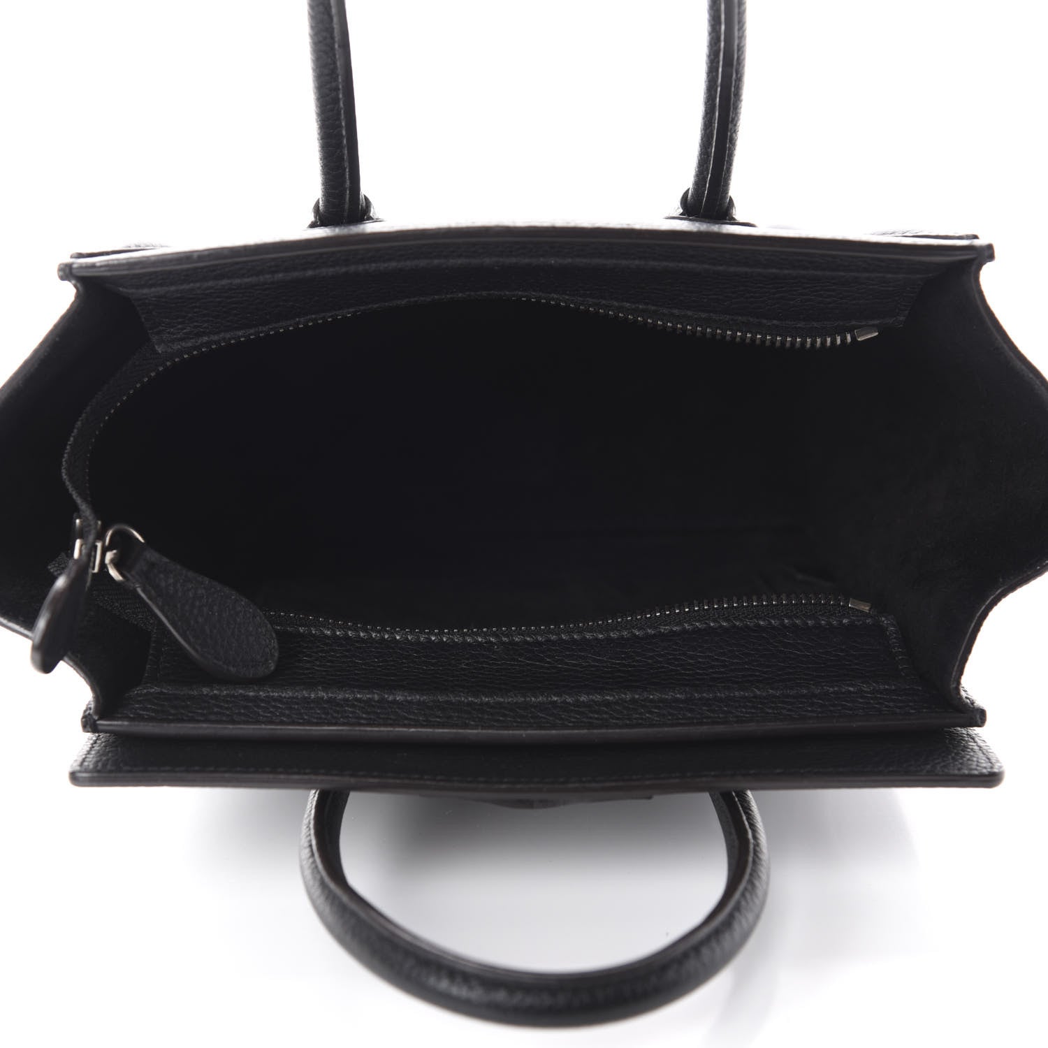 Celine Drummed Calfskin Nano Luggage Black 5 of 13