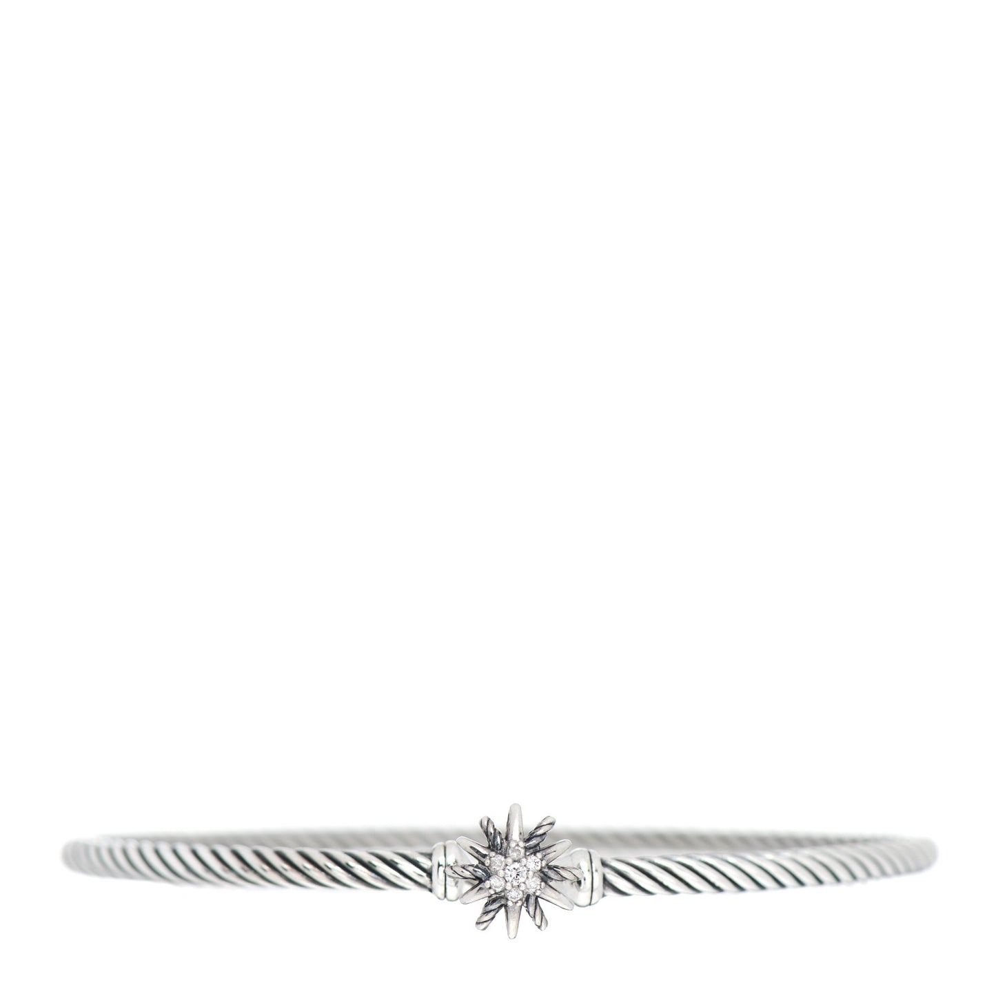 Sterling Silver Diamond Starburst Bracelet