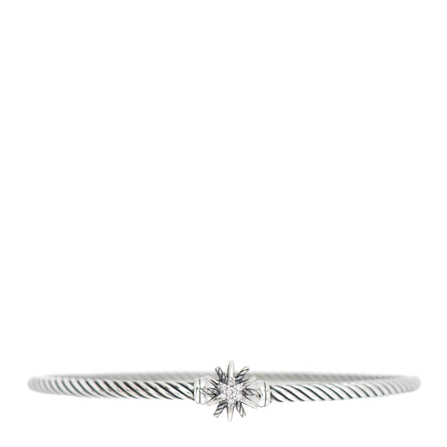 David Yurman Sterling Silver Diamond Starburst Bracelet 1 of 3