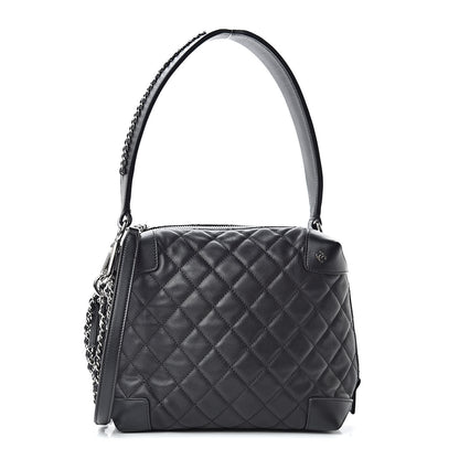 Chanel Lambskin Quilted Messenger Bag Black 1 of 10