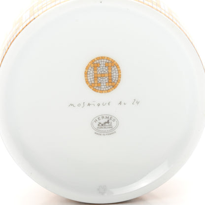 Hermes Porcelain Mosaique Au 24 Gold Tea Cup And Saucer Set Of 2 5 of 9