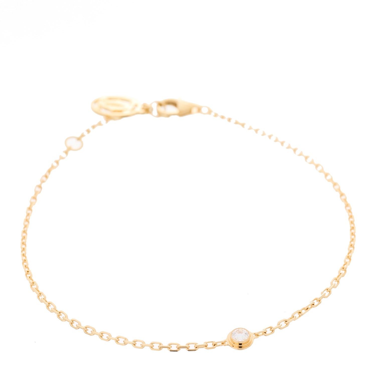 Cartier 18K Yellow Gold Diamond SM D'Amour Bracelet 1 of 5