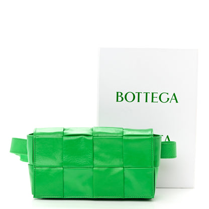 Bottega Veneta Paper Calfskin Intreccio Cassette Belt Bag Parakeet 13 of 13