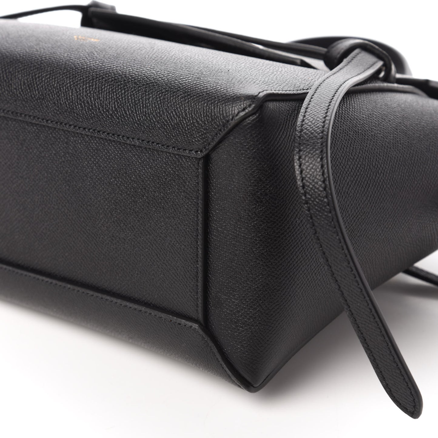 Grained Calfskin Micro Belt Bag Black