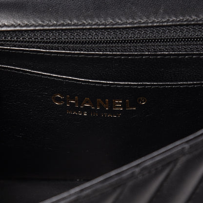 Chanel Lambskin Chevron Quilted Mini Rectangular Flap Black 6 of 10