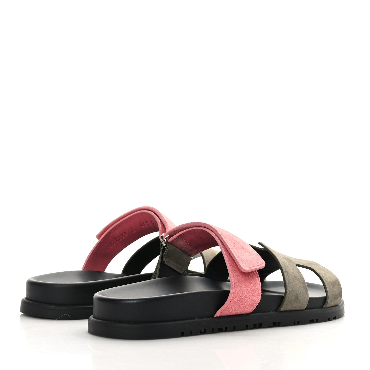 Hermes Suede Goatskin Womens Chypre Sandals 40.5 Toundra Rose Du Desert 3 of 8