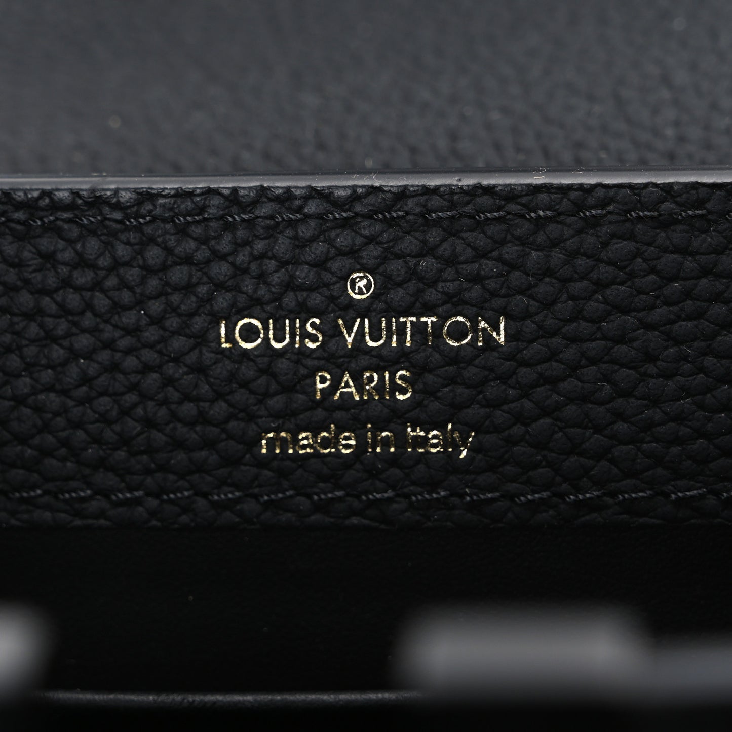 Matte Taurillon Capucines East West Mini All Black