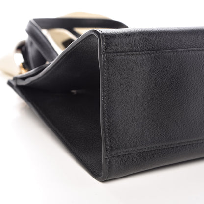Gucci Grained Calfskin Web Crystal Butterfly Stripe Medium Totem Top Handle Bag Black 5 of 10