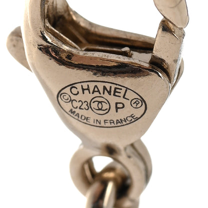 Chanel Resin Crystal Bead CC Heart Necklace Black Gold 9 of 10