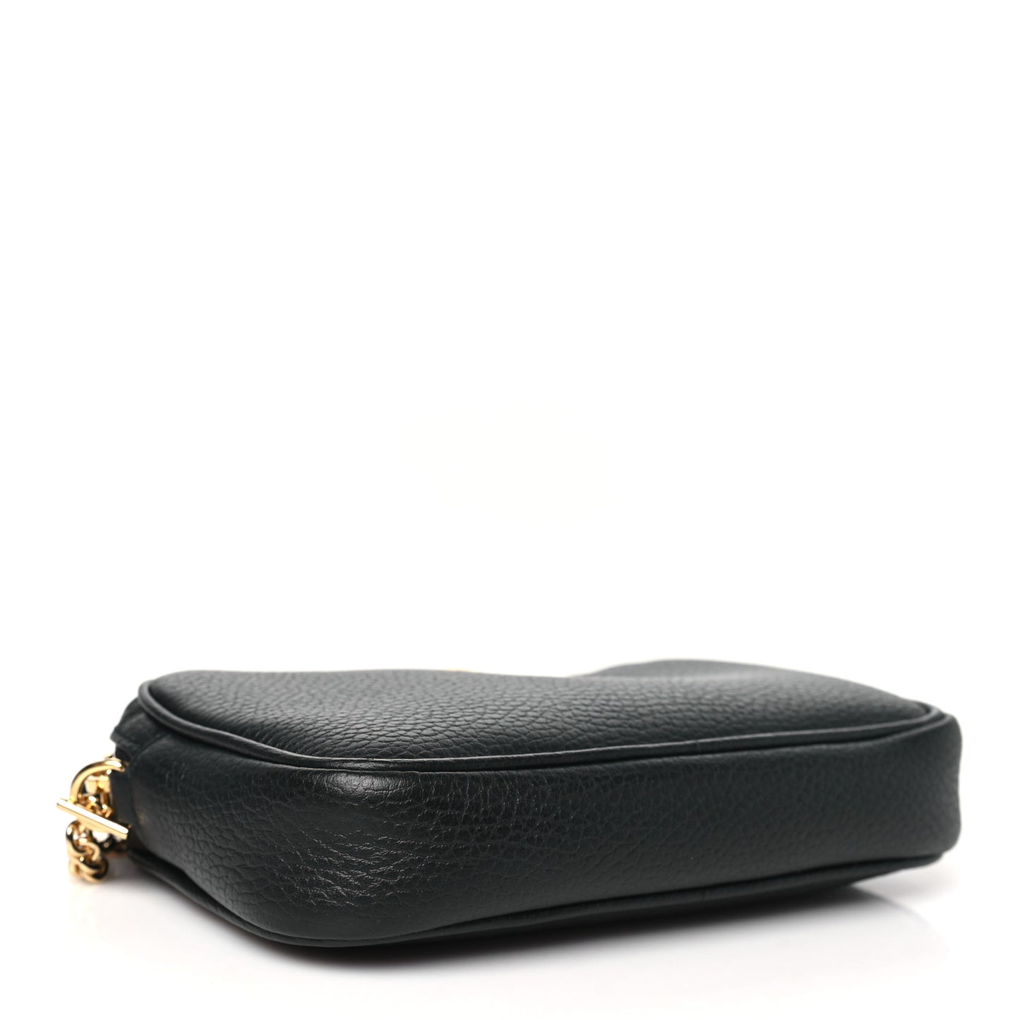 Dollar Calfskin Super Mini GG Marmont Chain Shoulder Bag Black