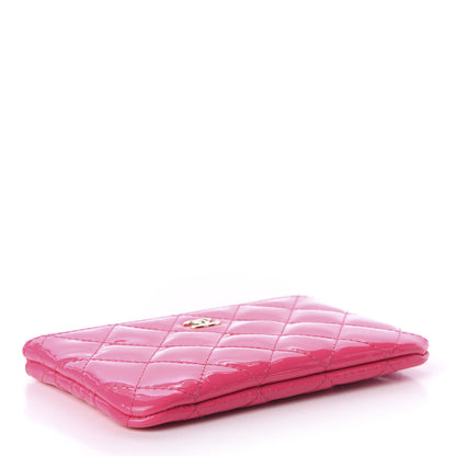 Chanel Patent Quilted Small Cosmetic Case Pink 4 of 8
