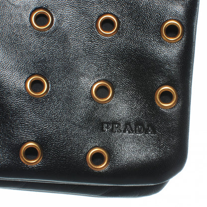 Prada Nappa Grommet Borchie Shoulder Bag Nero Black 8 of 8