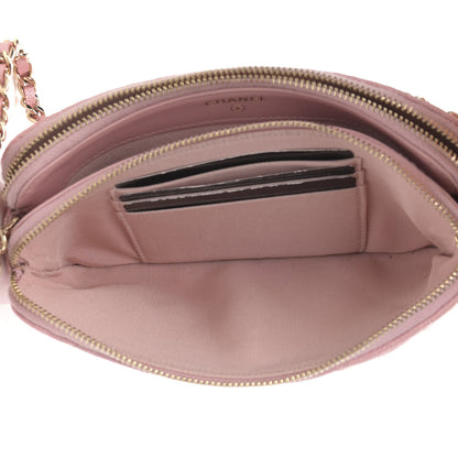 Chanel Iridescent Caviar Quilted Small Clutch With Chain Pink 7 of 16