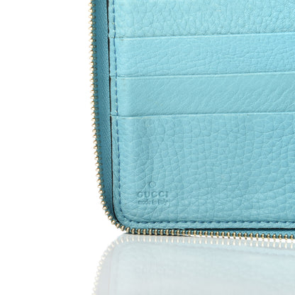 Gucci Pebbled Calfskin Soho Zip Around Wallet Deep Cobalt 6 of 9