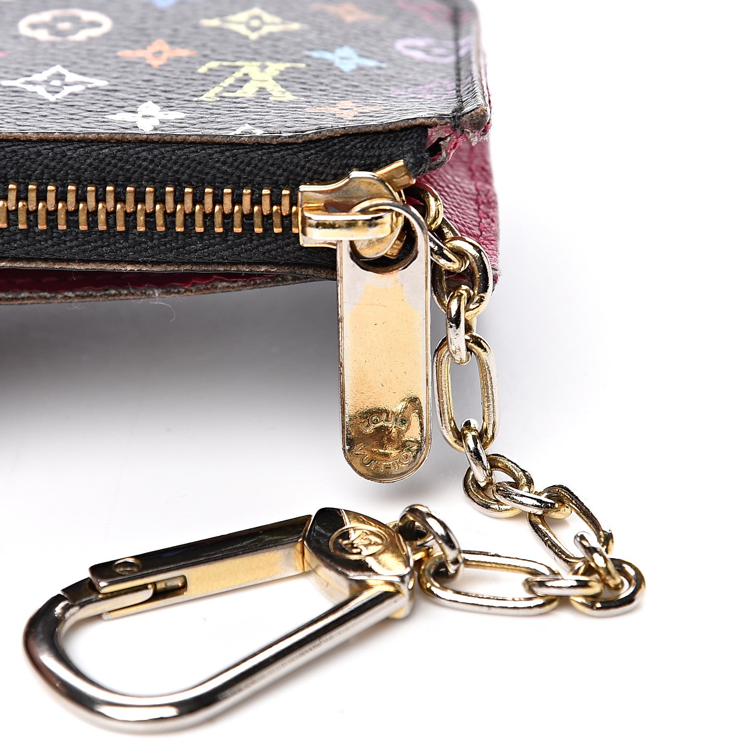 Louis Vuitton Monogram Multicolor Key Pouch Black Grenade 9 of 9