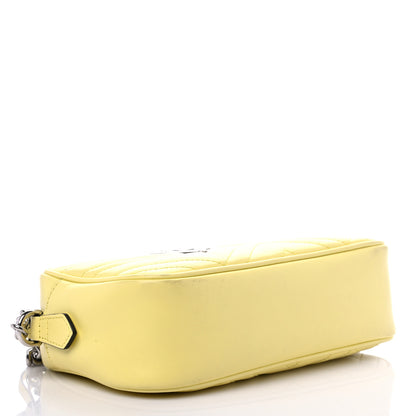Gucci Calfskin Matelasse Small GG Marmont Chain Shoulder Bag Banana 4 of 16