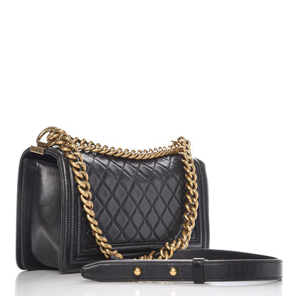 Chanel Calfskin Quilted Medium Boy Flap Black 3 of 7