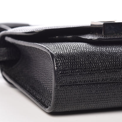 Proenza Schouler Calfskin Lizard Embossed PS11 Wallet With Strap Black 7 of 8