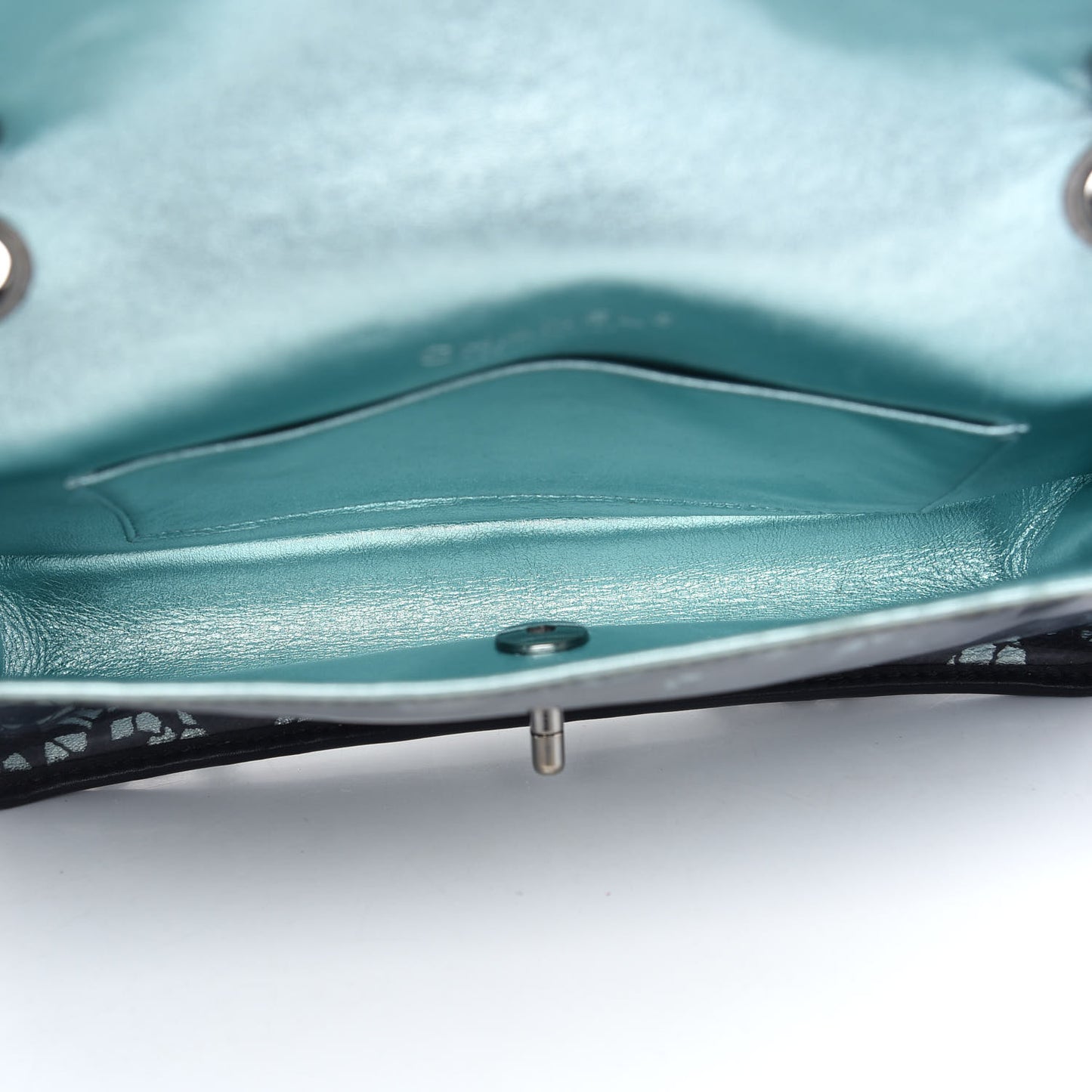 PVC Medium Single Flap Blue Black