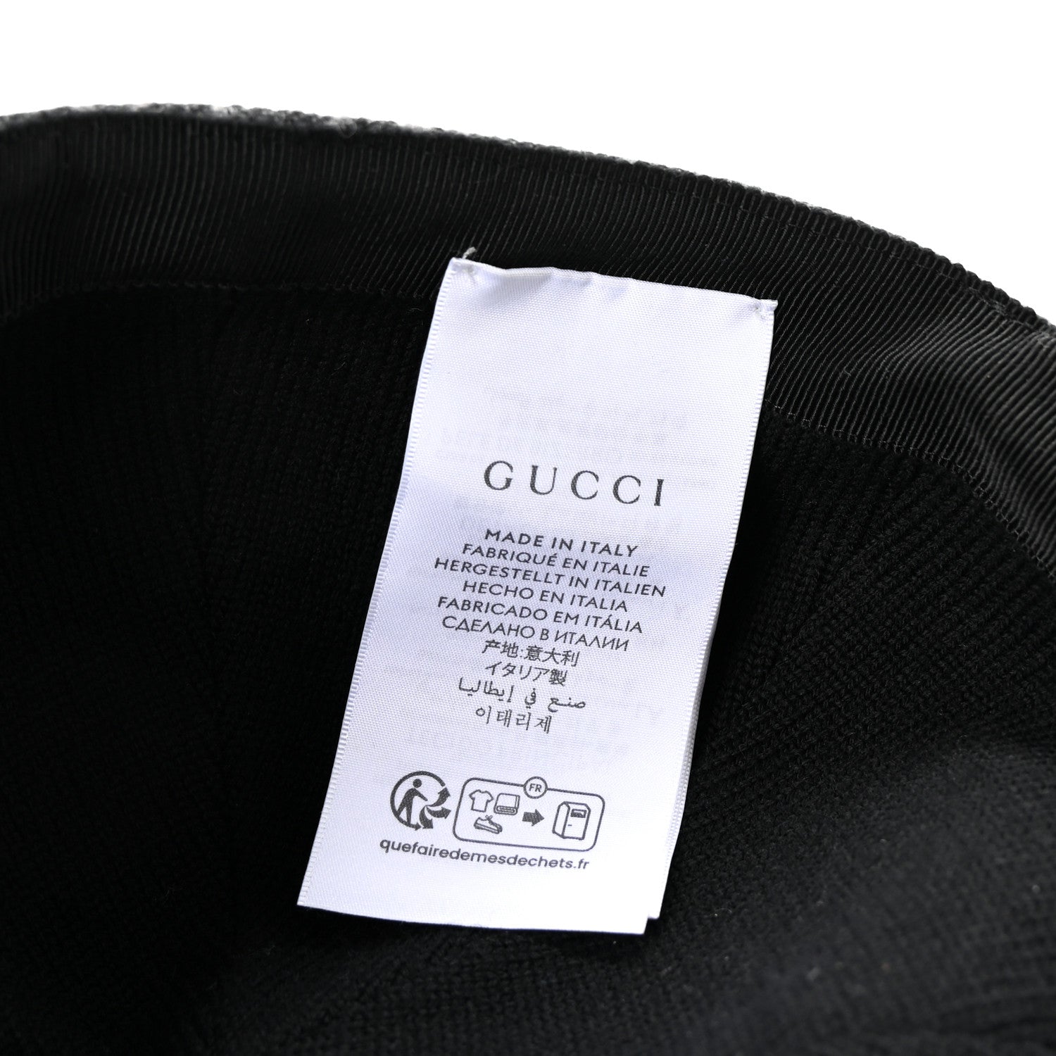 Gucci Covered Wool GG Monogram Baseball Hat L Grey Dark Grey Black 8 of 8