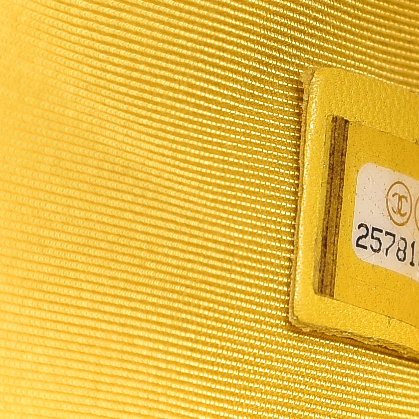 Crumpled Calfskin PVC Quilted Flap Yellow