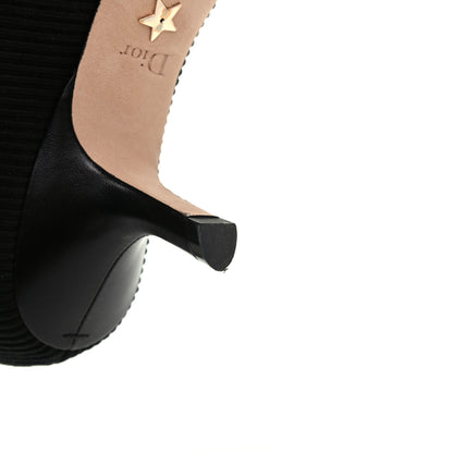Christian Dior Technical Canvas Ribbon Embroidered J'Adior 65mm Pumps 39.5 Black 13 of 14