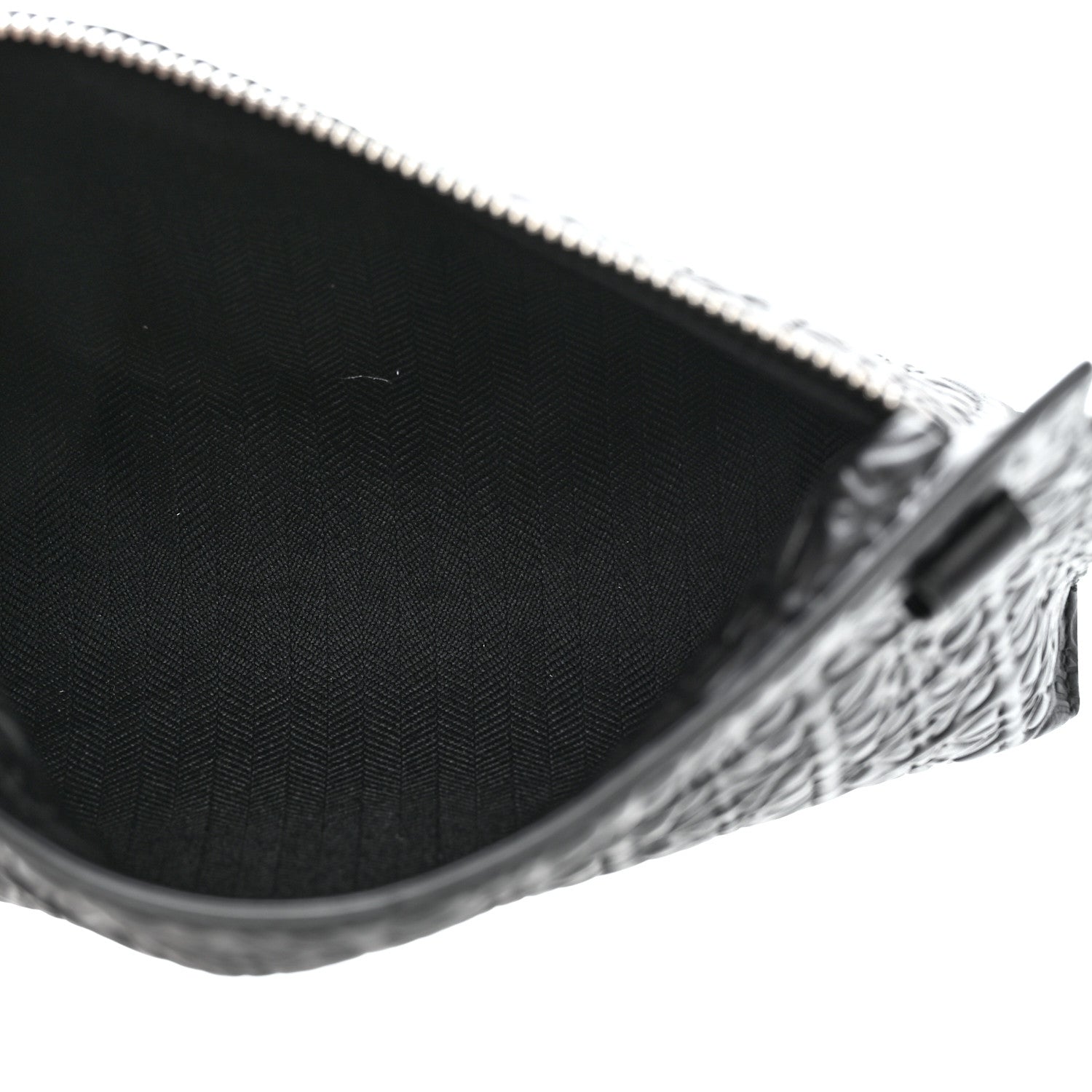 Loewe Calfskin Embossed Medium Repeat T Pouch Black 5 of 6
