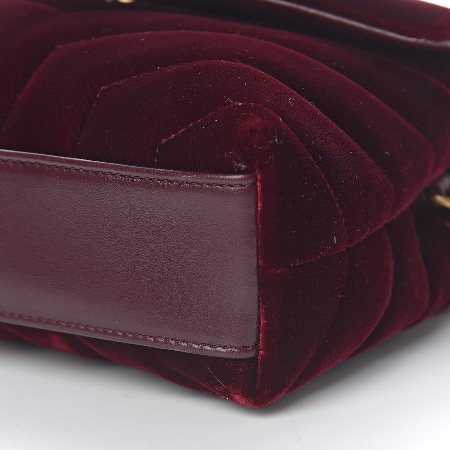 Velvet Y Quilted Monogram Toy Loulou Crossbody Bag French Burgundy