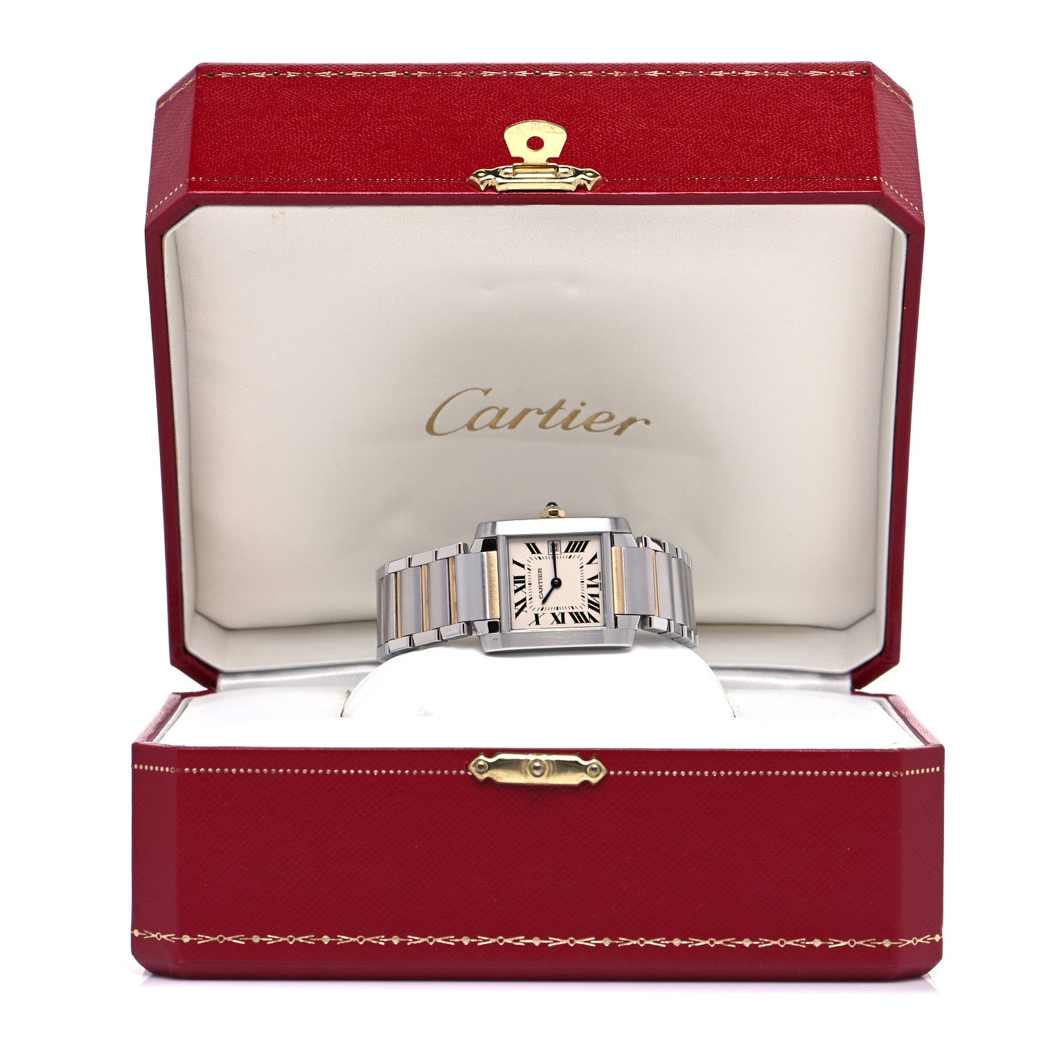 Cartier Stainless Steel 18K Yellow Gold 25mm Tank Francaise Quartz Watch 5 of 5