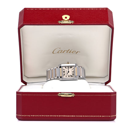 Cartier Stainless Steel 18K Yellow Gold 25mm Tank Francaise Quartz Watch 5 of 5
