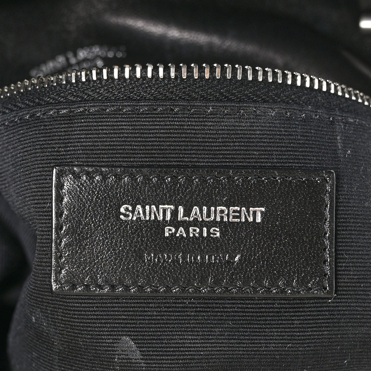 Lambskin Quilted Toy Loulou Puffer Monogram Chain Satchel Black