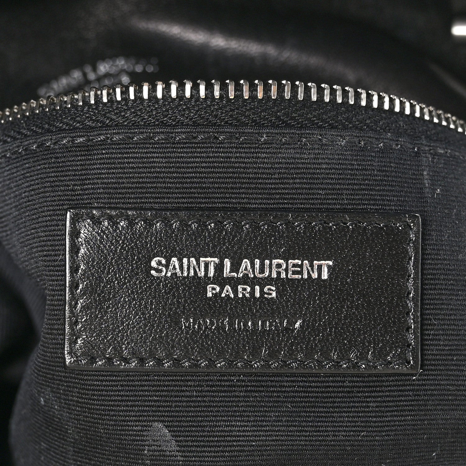 Saint Laurent Lambskin Quilted Toy Loulou Puffer Monogram Chain Satchel Black 7 of 12