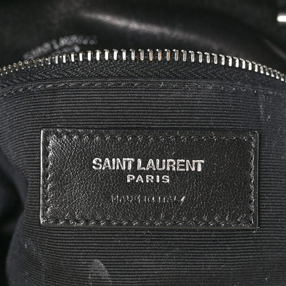 Saint Laurent Lambskin Quilted Toy Loulou Puffer Monogram Chain Satchel Black 7 of 12