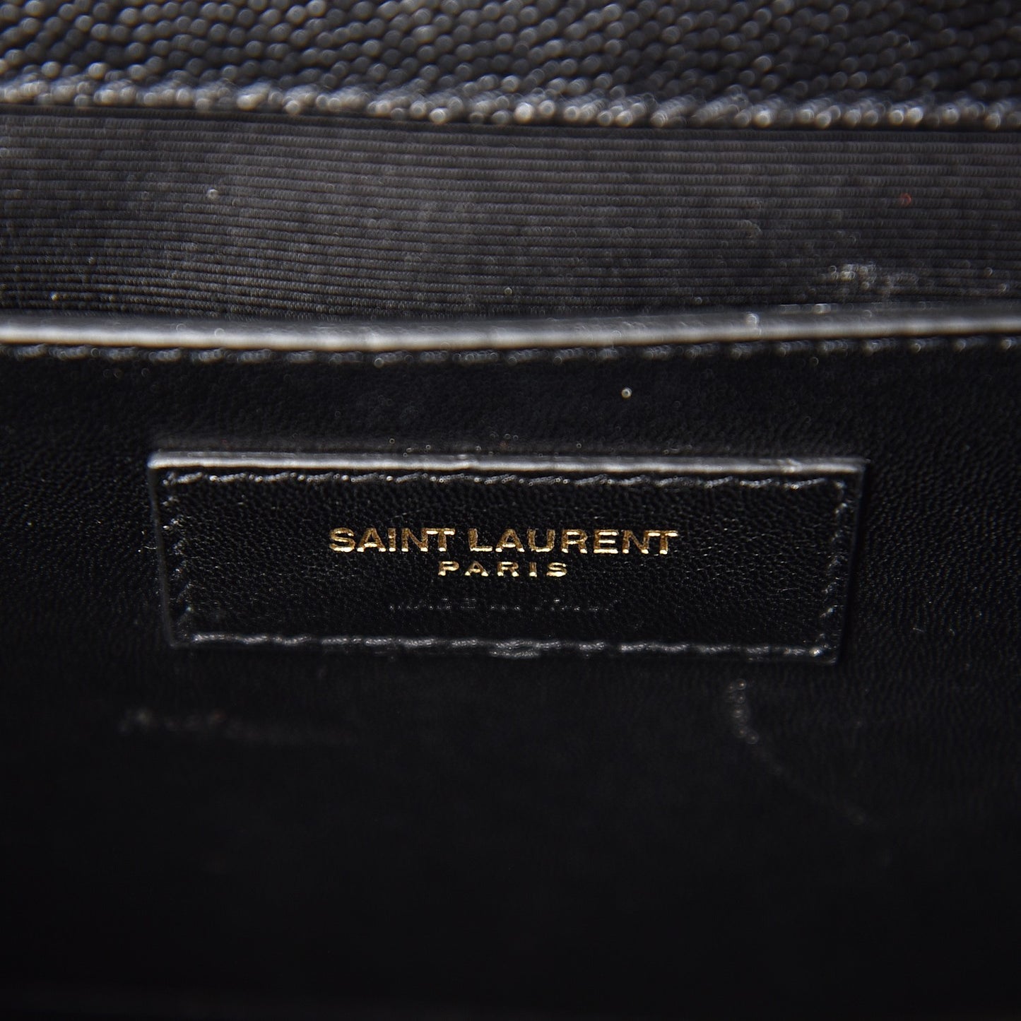 Grain De Poudre Matelasse Chevron Medium Monogram Satchel Black